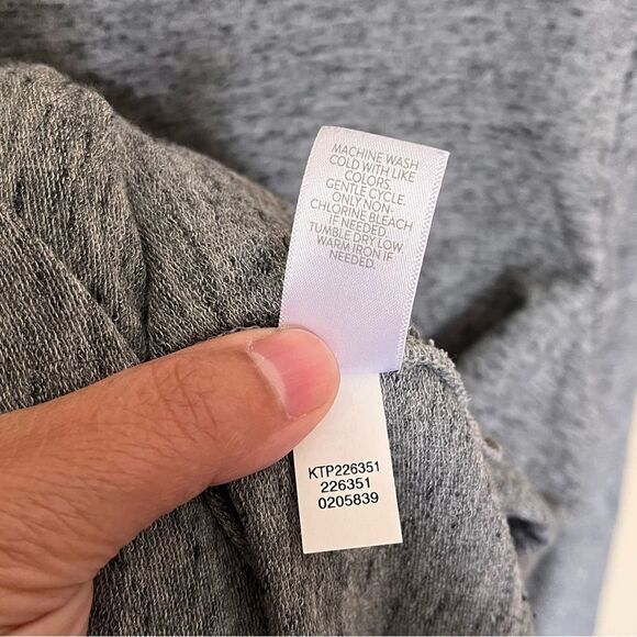 J. Jill PureJill Affinity French Terry Long Sleeve Gray Tunic Top Size Medium - Picture 9 of 10